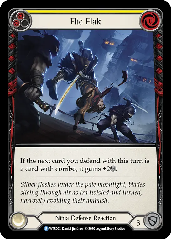 Flic Flak YELLOW R-WTR093-RF - Welcome to Rathe - Unlimited Revised - Flesh and blood card