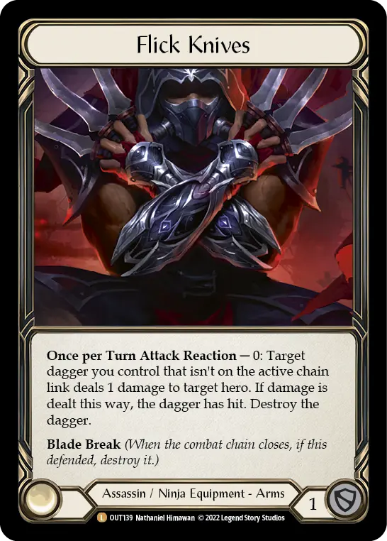 Flick Knives OUT139-RF - Outsiders - Flesh and blood card