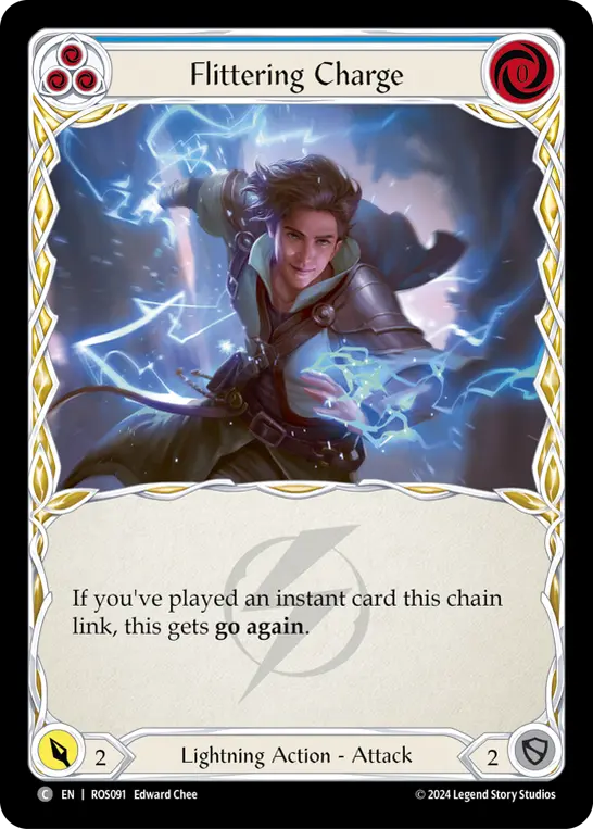 Flittering Charge BLUE ROS091 - Rosetta - Flesh and blood card