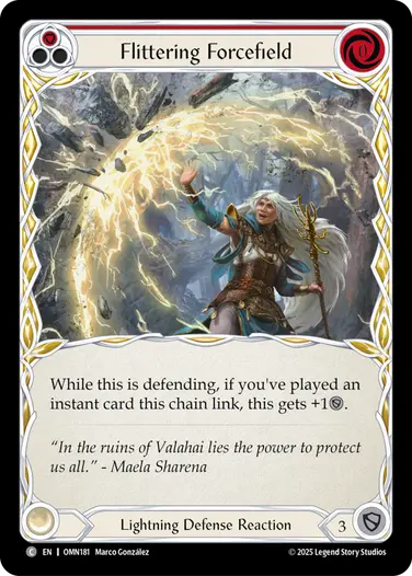 Flittering Forcefield OMN181 - Omens of the Third Age - Flesh and blood card