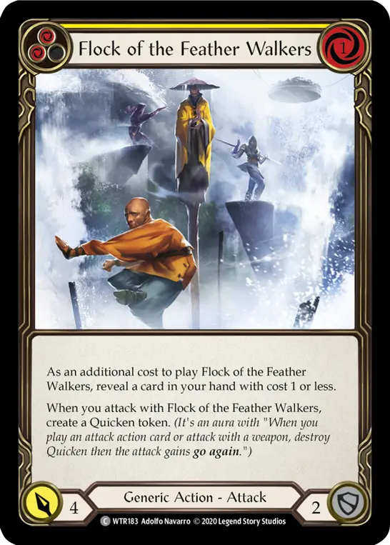 Flock of the Feather Walkers YELLOW R-WTR183 - Welcome to Rathe - Unlimited Revised - Flesh and blood card