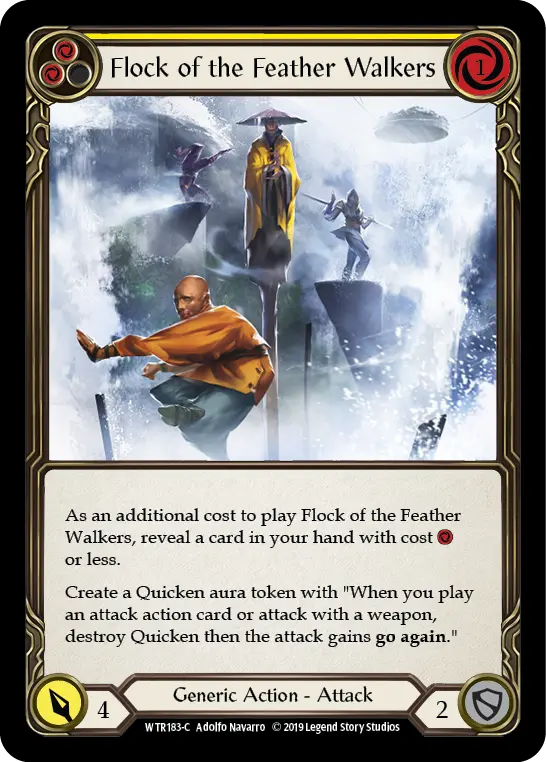 Flock of the Feather Walkers YELLOW WTR183 - Welcome to Rathe - Flesh and blood card