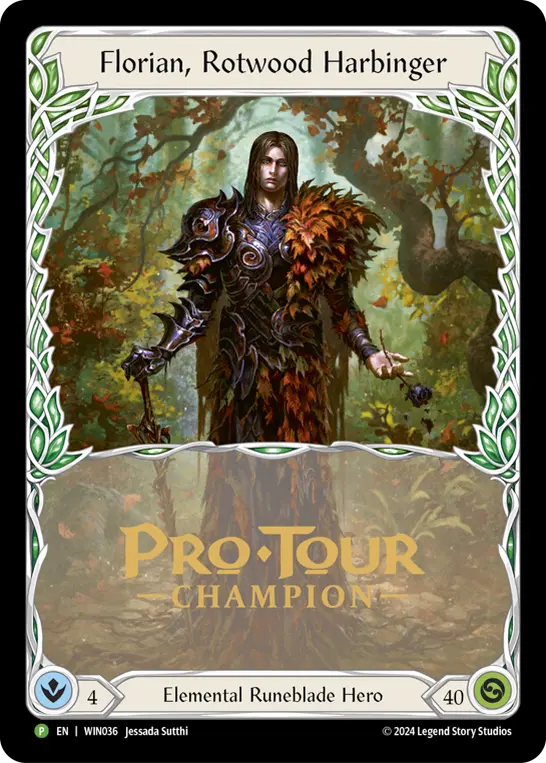 Florian, Rotwood Harbinger WIN036-CF - Pro Tour Champion Cards - Rosetta - Flesh and blood card
