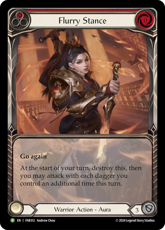Flurry Stance RED FAB312-RF - Calling - The Hunted - Flesh and blood card