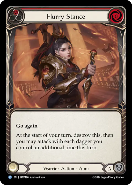 Flurry Stance RED HNT126 - The Hunted - Flesh and blood card