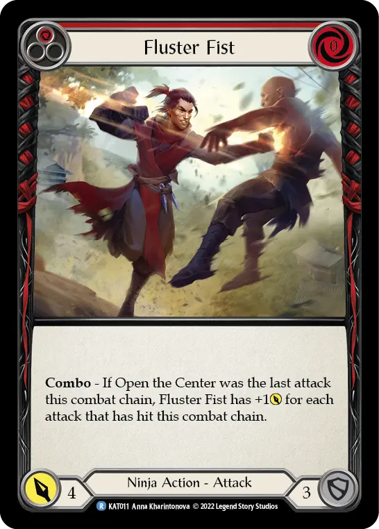Fluster Fist RED KAT011 - Katsu - Blitz Deck - Flesh and blood card