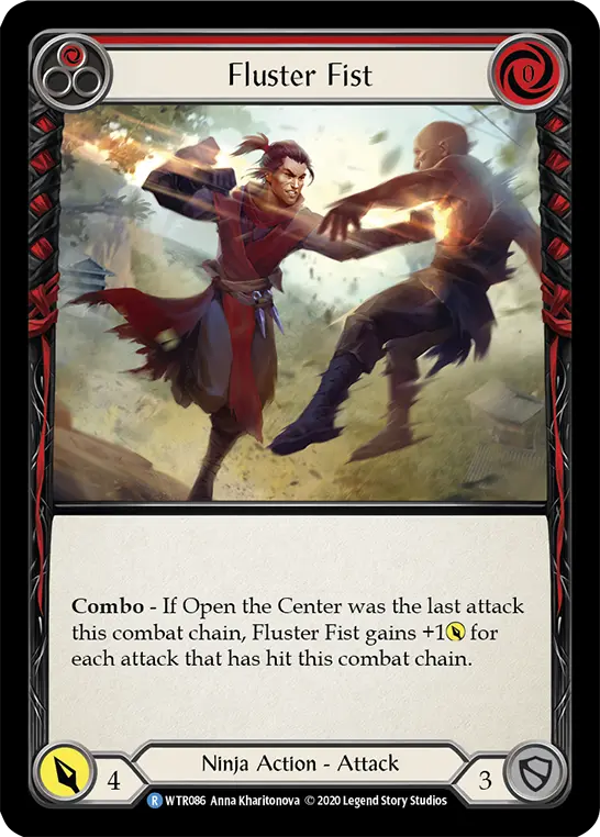 Fluster Fist RED R-WTR086 - Welcome to Rathe - Unlimited Revised - Flesh and blood card