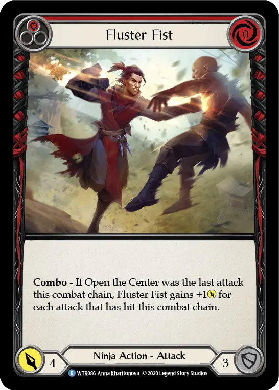 Fluster Fist RED U-WTR086-RF - Welcome to Rathe - Unlimited - Flesh and blood card