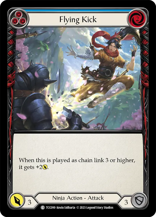 Flying Kick BLUE TCC099 - Round the Table: TCC x LSS - Flesh and blood card