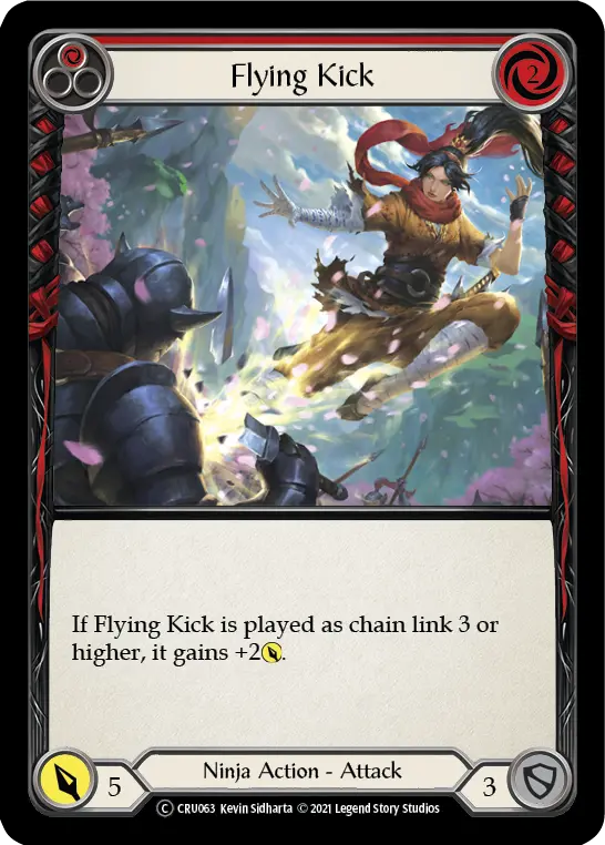 Flying Kick RED U-CRU063-RF - Crucible of War - Unlimited - Flesh and blood card