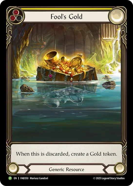 Fool's Gold YELLOW FAB350-CF - Marketing - Alpha Investments High Seas - Flesh and blood card