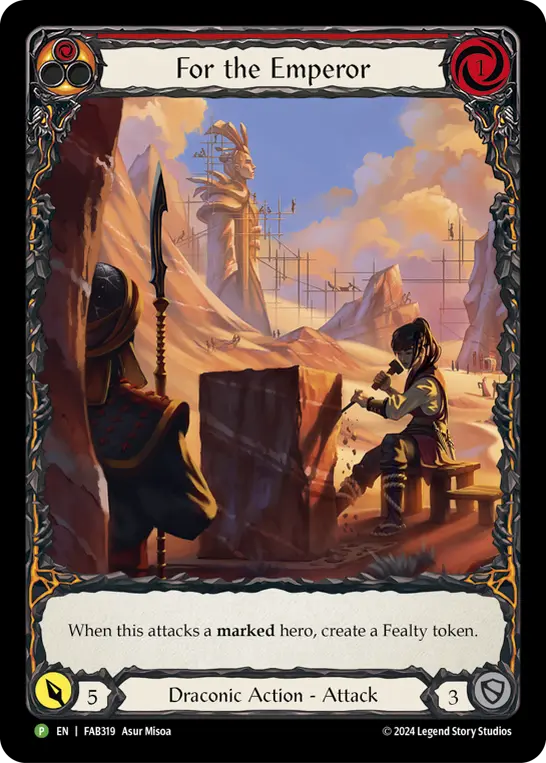 For the Emperor RED FAB319-RF - Battle Hardened - The Hunted - Flesh and blood card