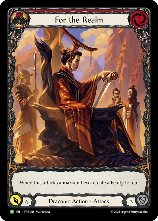 For the Realm RED FAB320-RF - Battle Hardened - The Hunted - Flesh and blood card