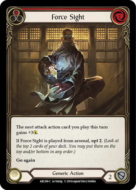 Force Sight RED ARC206 - Arcane Rising - Flesh and blood card
