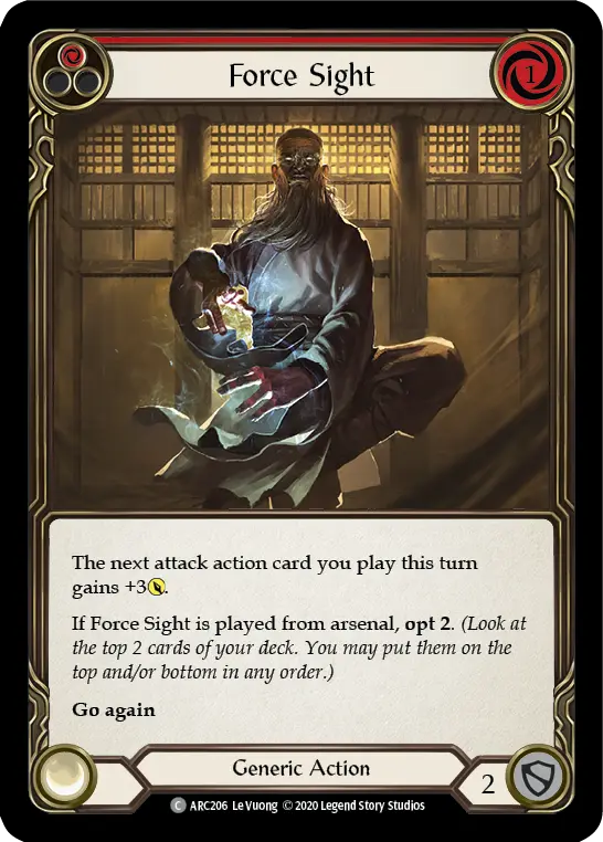 Force Sight RED U-ARC206-RF - Arcane Rising - Unlimited - Flesh and blood card