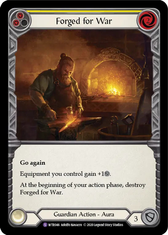 Forged for War YELLOW U-WTR046-RF - Welcome to Rathe - Unlimited - Flesh and blood card