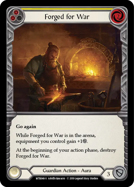 Forged for War YELLOW WTR046-RF - Welcome to Rathe - Flesh and blood card