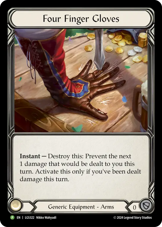 Four Finger Gloves LGS322-RF - Pre-release - Rosetta - Flesh and blood card