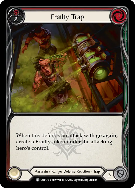 Frailty Trap RED OUT172 - Outsiders - Flesh and blood card