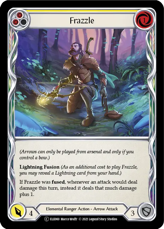 Frazzle YELLOW U-ELE060-RF - Tales of Aria - Unlimited - Flesh and blood card