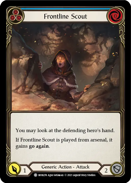 Frontline Scout BLUE MON274 - Monarch - Flesh and blood card