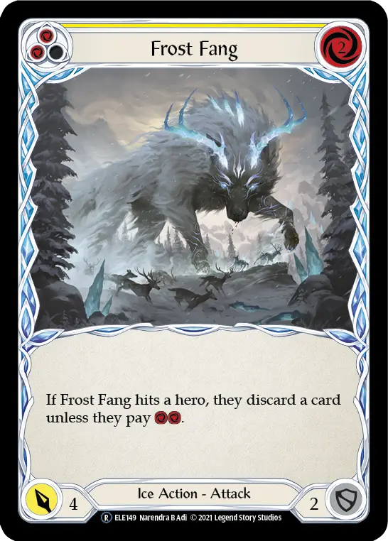 Frost Fang YELLOW U-ELE149-RF - Tales of Aria - Unlimited - Flesh and blood card