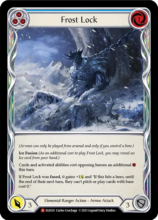 Frost Lock BLUE ELE035 - Tales of Aria - Flesh and blood card