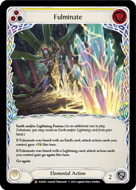Fulminate YELLOW U-ELE091-RF - Tales of Aria - Unlimited - Flesh and blood card
