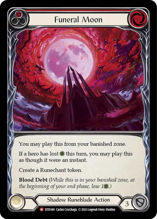 Funeral Moon RED DTD140 - Dusk till Dawn - Flesh and blood card