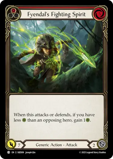 Fyendal's Fighting Spirit SBZ009 - Silver Age Chapter 3 - Blaze, Firemind - Flesh and blood card