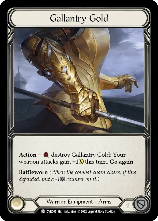 Gallantry Gold DVR005-RF - Classic Battles: Rhinar vs Dorinthea - Flesh and blood card