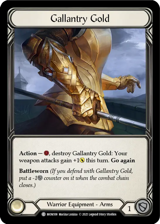 Gallantry Gold MON108 - Monarch - Flesh and blood card