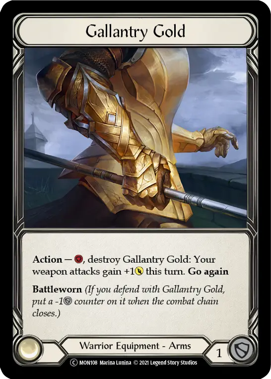 Gallantry Gold U-MON108-RF - Monarch - Unlimited - Flesh and blood card