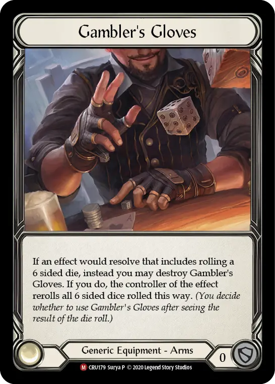 Gambler's Gloves CRU179 - Crucible of War - Flesh and blood card