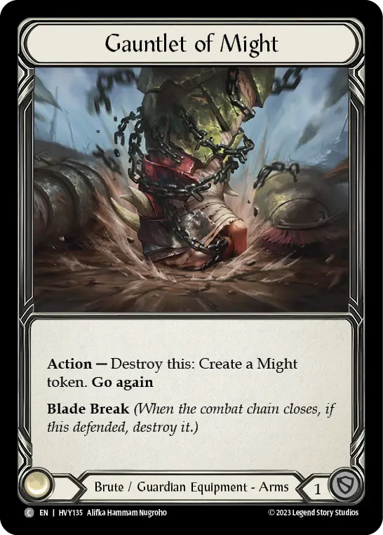Gauntlet of Might HVY135 - Heavy Hitters - Flesh and blood card