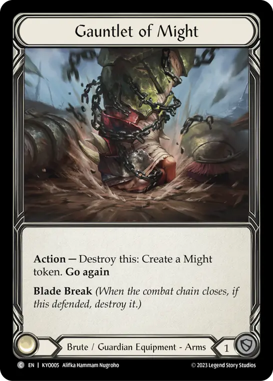 Gauntlet of Might KYO005 - Kayo - Heavy Hitters Blitz Deck - Flesh and blood card