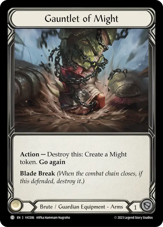 Gauntlet of Might VIC006 - Victor - Heavy Hitters Blitz Deck - Flesh and blood card