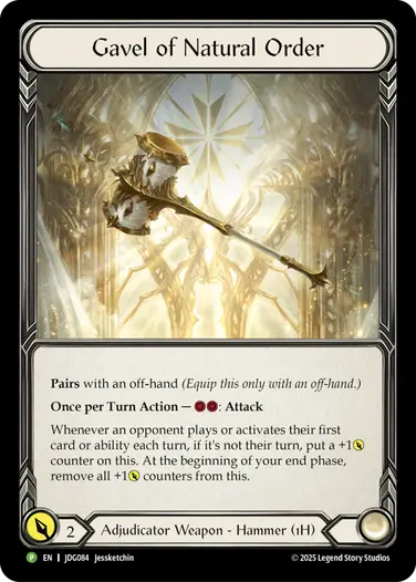 Gavel of Natural Order JDG084 - Judge Pack - Season 10 - Flesh and blood card