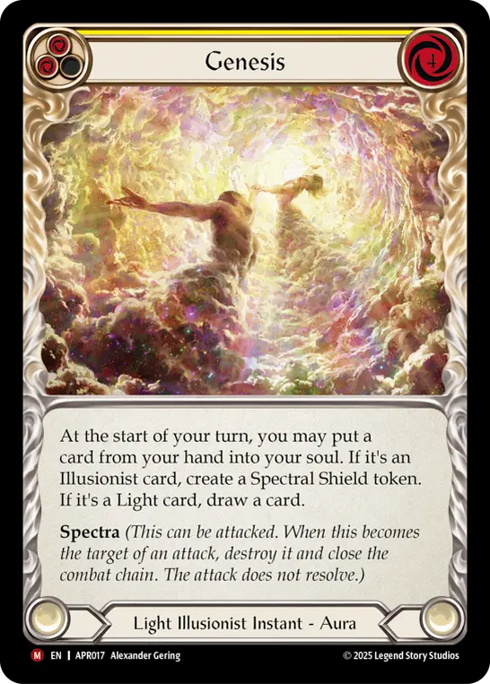 Genesis YELLOW APR017 - Armory Deck Legends - Prism Sculptor of Arc Light - Flesh and blood card