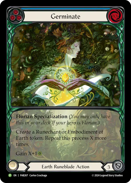 Germinate BLUE FAB267-RF - Calling - Rosetta - Flesh and blood card