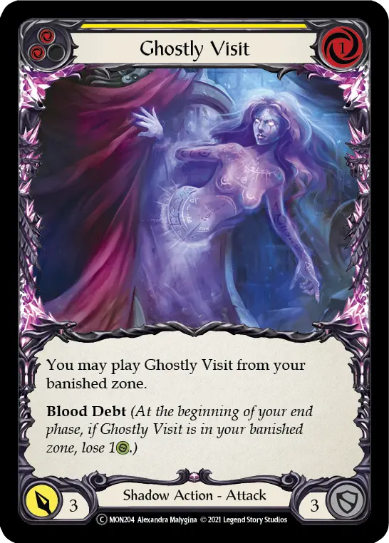 Ghostly Visit YELLOW U-MON204-RF - Monarch - Unlimited - Flesh and blood card