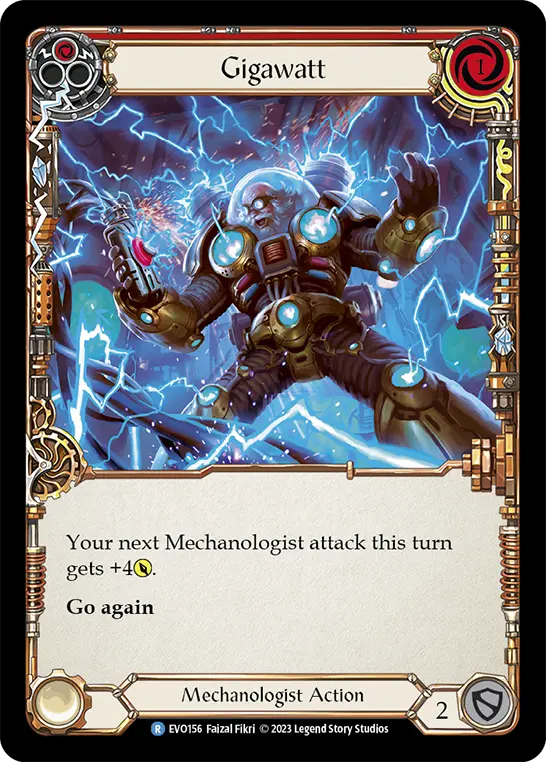 Gigawatt RED EVO156 - Bright Lights - Flesh and blood card