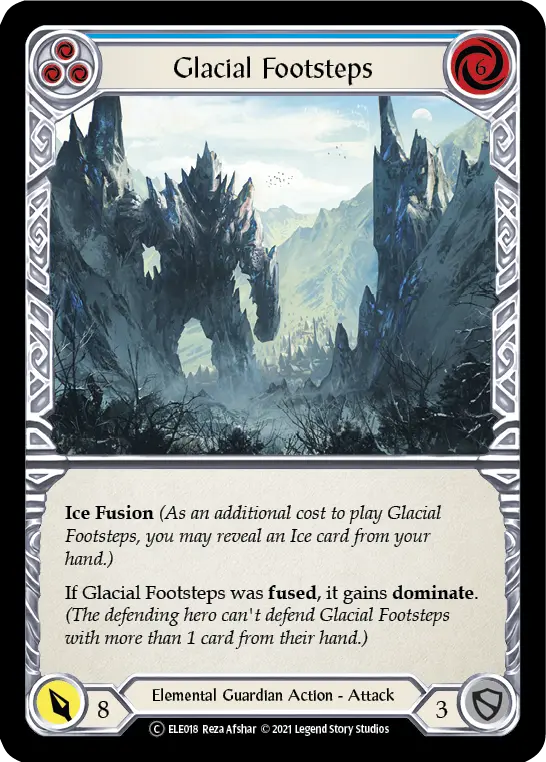 Glacial Footsteps BLUE U-ELE018-RF - Tales of Aria - Unlimited - Flesh and blood card