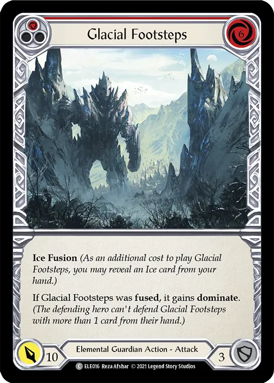 Glacial Footsteps RED ELE016 - Tales of Aria - Flesh and blood card