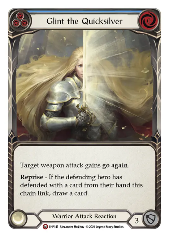 Glint the Quicksilver BLUE 1HP147 - History Pack 1 - Flesh and blood card