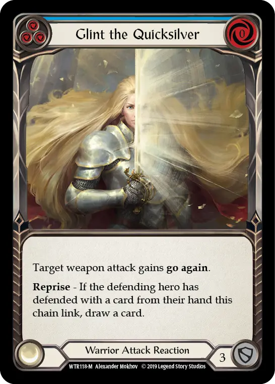 Glint the Quicksilver BLUE WTR118 - Welcome to Rathe - Flesh and blood card