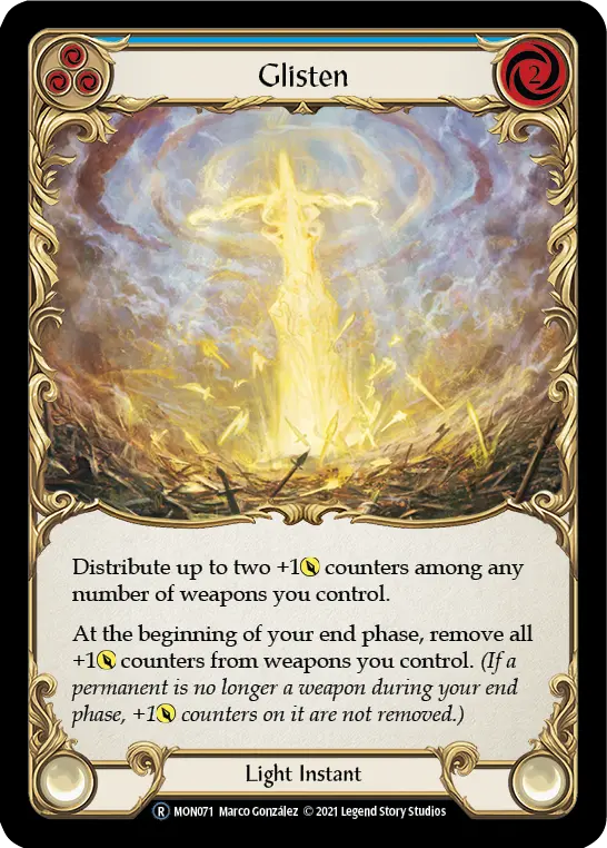 Glisten BLUE U-MON071-RF - Monarch - Unlimited - Flesh and blood card