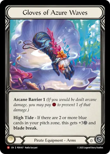 Gloves of Azure Waves PEN167 - Compendium of Rathe - Flesh and blood card