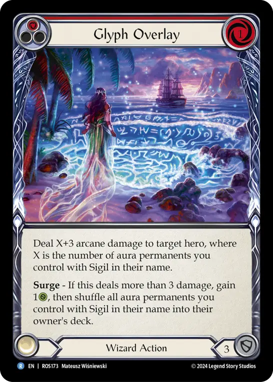 Glyph Overlay RED ROS173 - Rosetta - Flesh and blood card