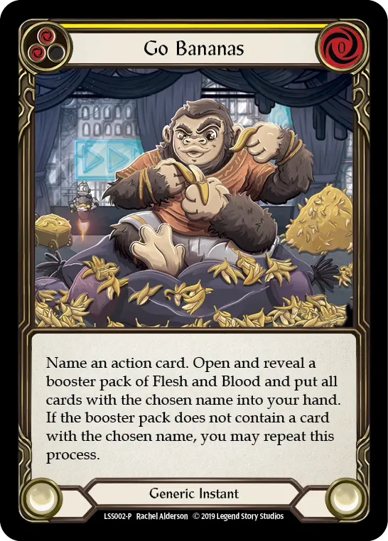 Go Bananas YELLOW LSS002-RF - Marketing - Mighty Ape - Flesh and blood card